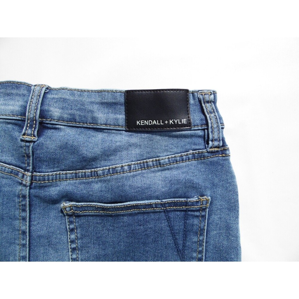 Kendall & Kylie Womens Mini Skirt Jean Medium Wash Denim Size 27 - Picture 4 of 5
